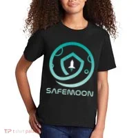 Safemoon Cryptocurrency Logo With Name Kids T-Shirt thumb 2