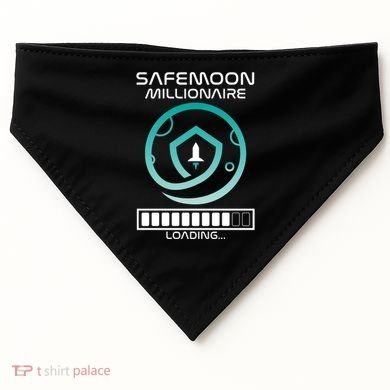 Safemoon Cryptocurrency Millionaire Loading Bar USA-Made Doggie Bandana