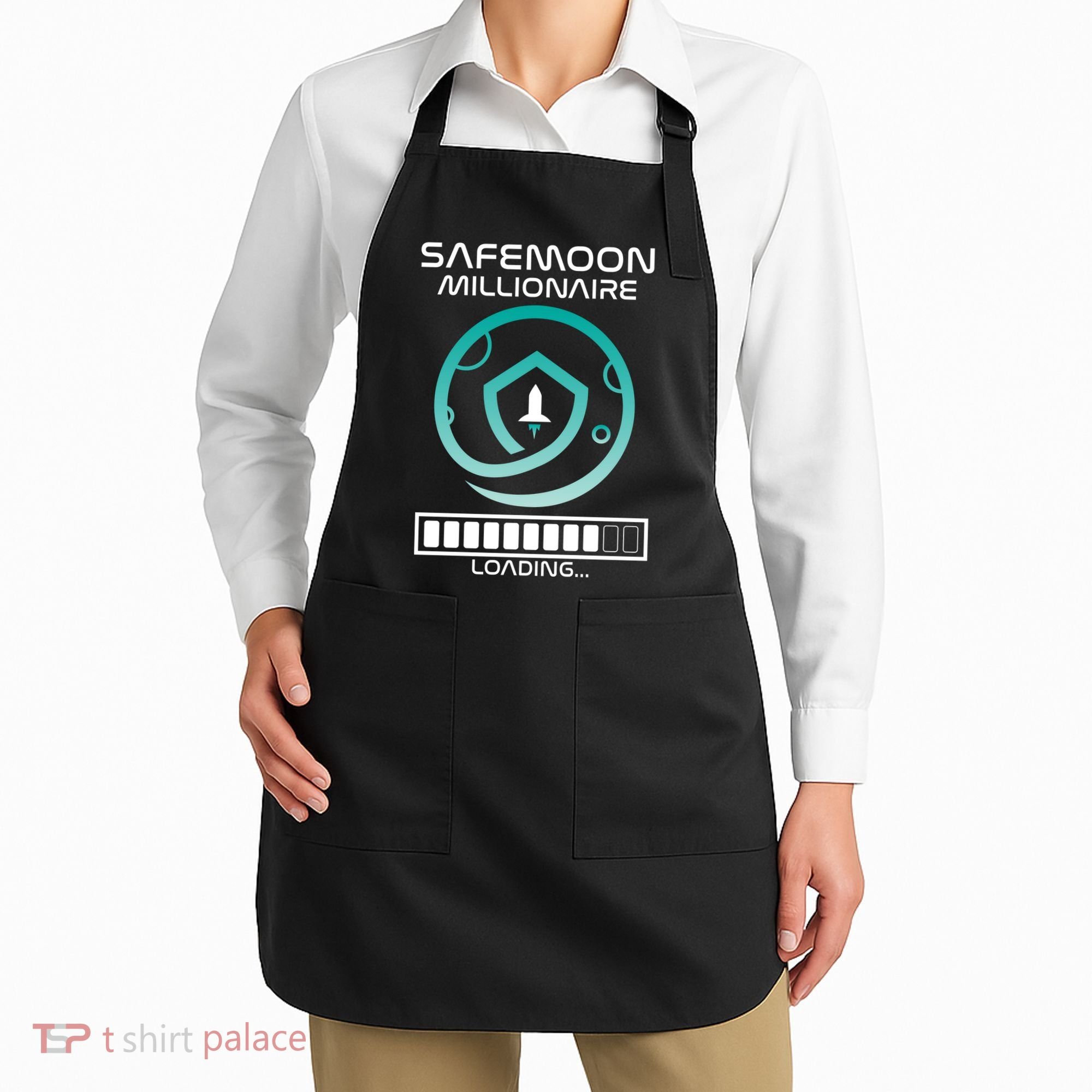 Safemoon Cryptocurrency Millionaire Loading Bar Apron
