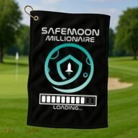 Safemoon Cryptocurrency Millionaire Loading Bar Golf Towel thumb 1