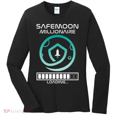 Safemoon Cryptocurrency Millionaire Loading Bar Women's Long Sleeve Shirt