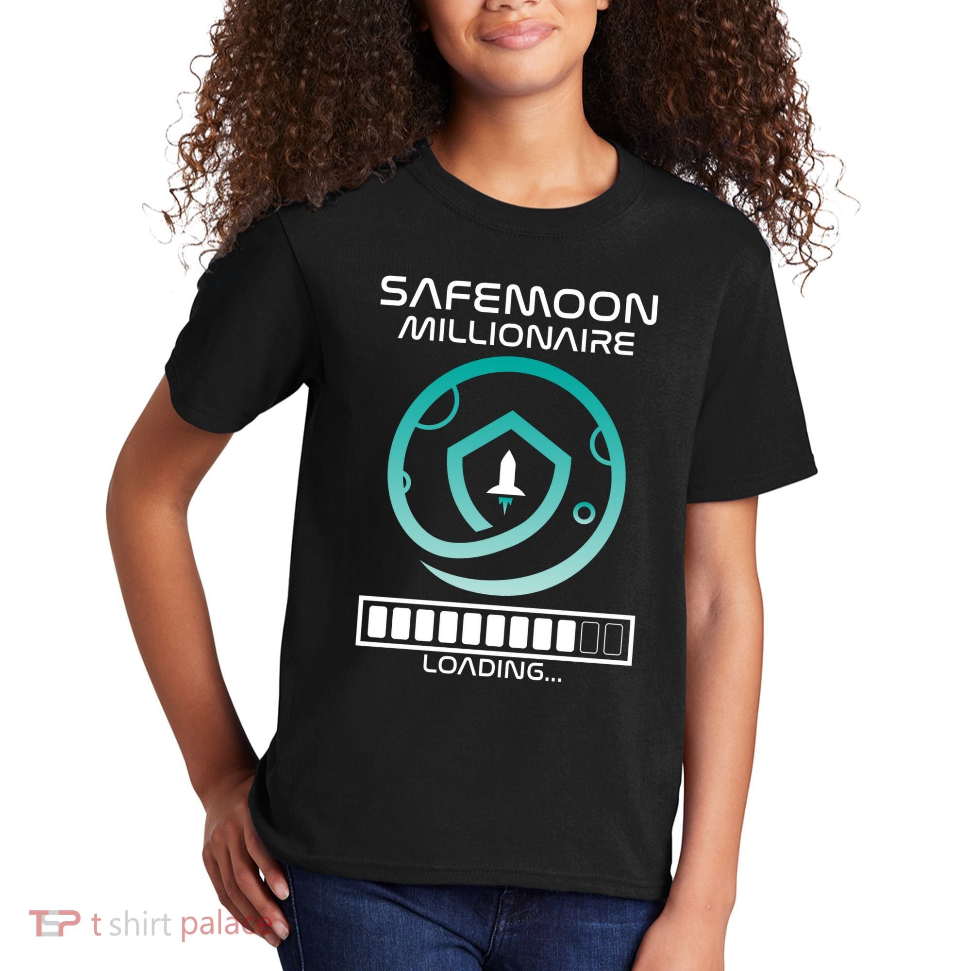 Safemoon Cryptocurrency Millionaire Loading Bar Kids T-Shirt