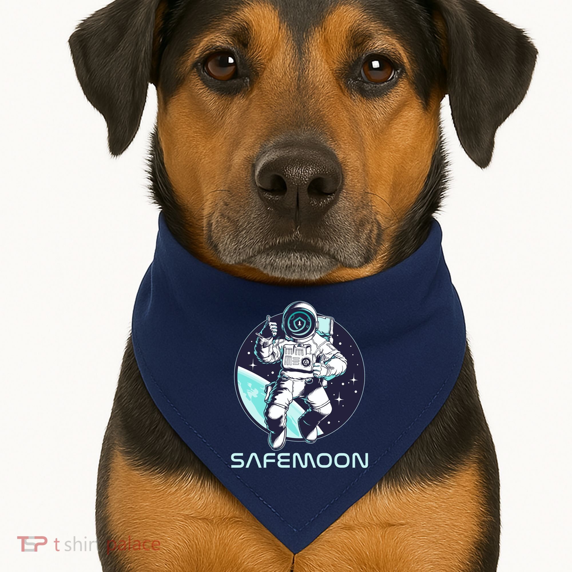 Safemoon Cryptocurrency Space Astronaut USA-Made Doggie Bandana