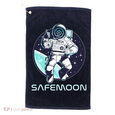 Safemoon Cryptocurrency Space Astronaut Golf Towel