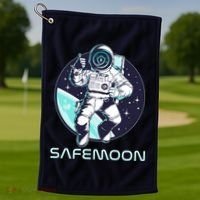 Safemoon Cryptocurrency Space Astronaut Golf Towel thumb 1