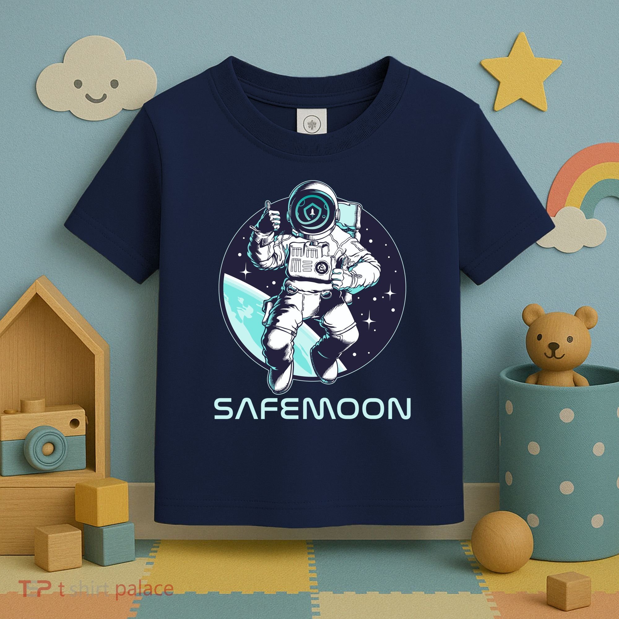 Safemoon Cryptocurrency Space Astronaut Toddler T-Shirt