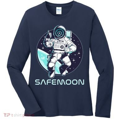 Safemoon Cryptocurrency Space Astronaut Women's Long Sleeve Shirt