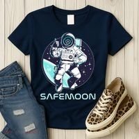 Safemoon Cryptocurrency Space Astronaut Women's T-Shirt thumb 3