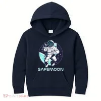 Safemoon Cryptocurrency Space Astronaut Kids Hoodie thumb 0