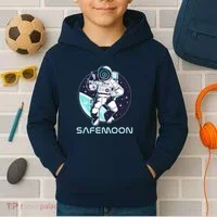 Safemoon Cryptocurrency Space Astronaut Kids Hoodie thumb 2