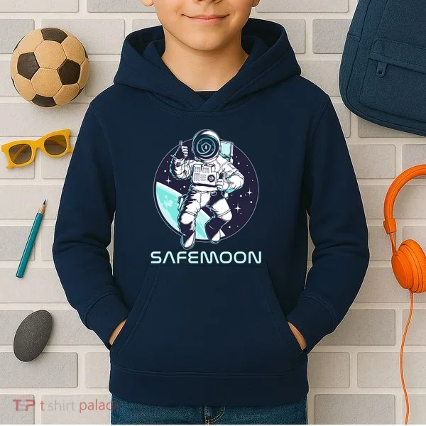 Safemoon Cryptocurrency Space Astronaut Kids Hoodie