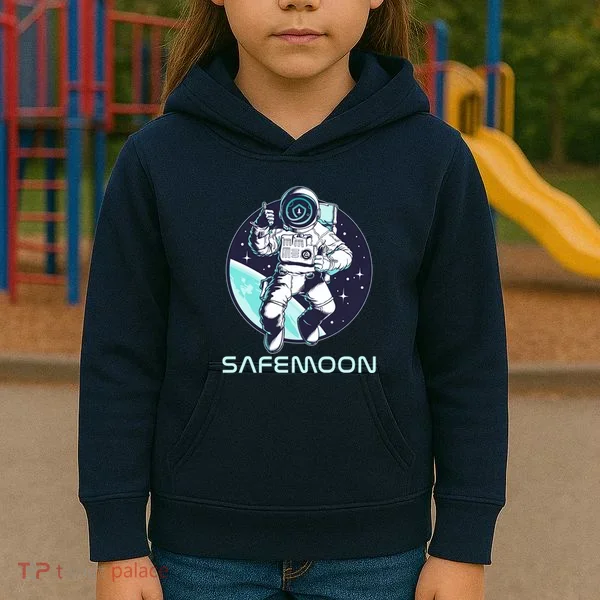 Safemoon Cryptocurrency Space Astronaut Kids Hoodie