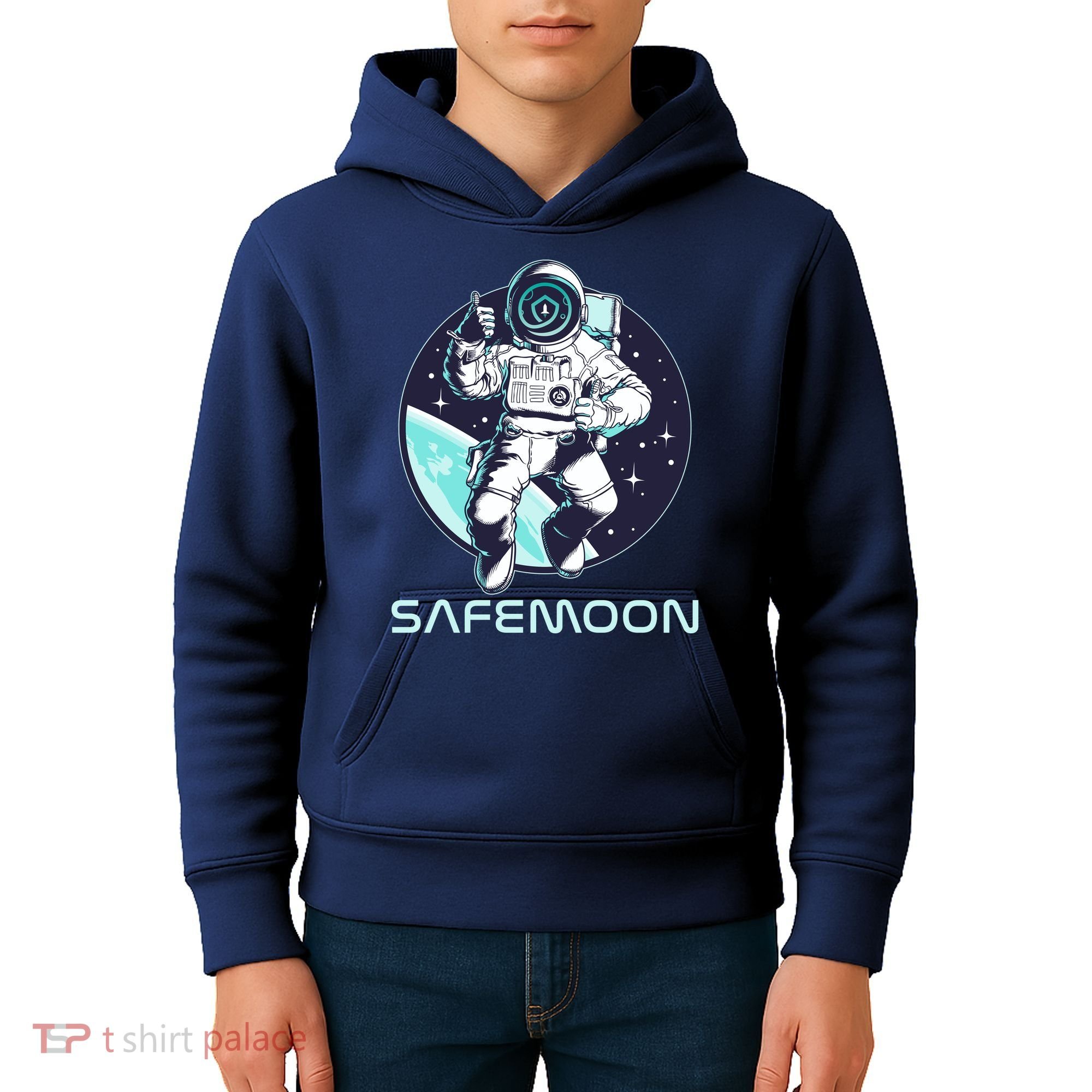 Safemoon Cryptocurrency Space Astronaut Kids Hoodie