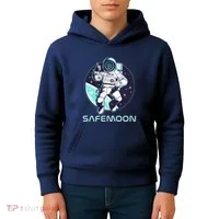 Safemoon Cryptocurrency Space Astronaut Kids Hoodie thumb 4