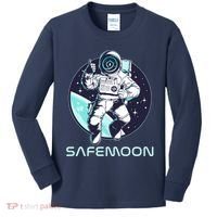 Safemoon Cryptocurrency Space Astronaut Kids Long Sleeve Shirt thumb 0