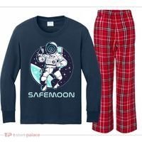 Safemoon Cryptocurrency Space Astronaut Kids Long Sleeve Plaid Pajama Set thumb 0