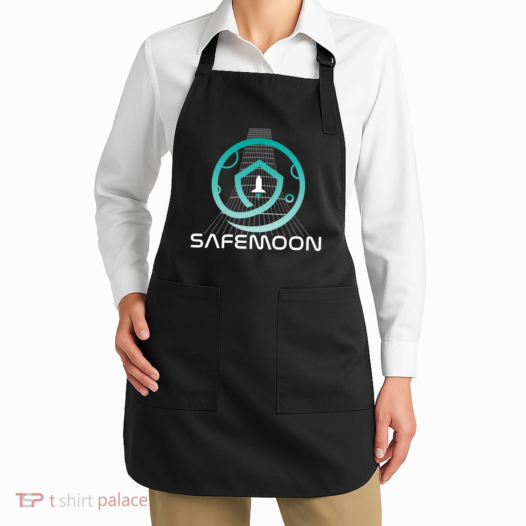 Safemoon Cryptocurrency Space Grid Apron