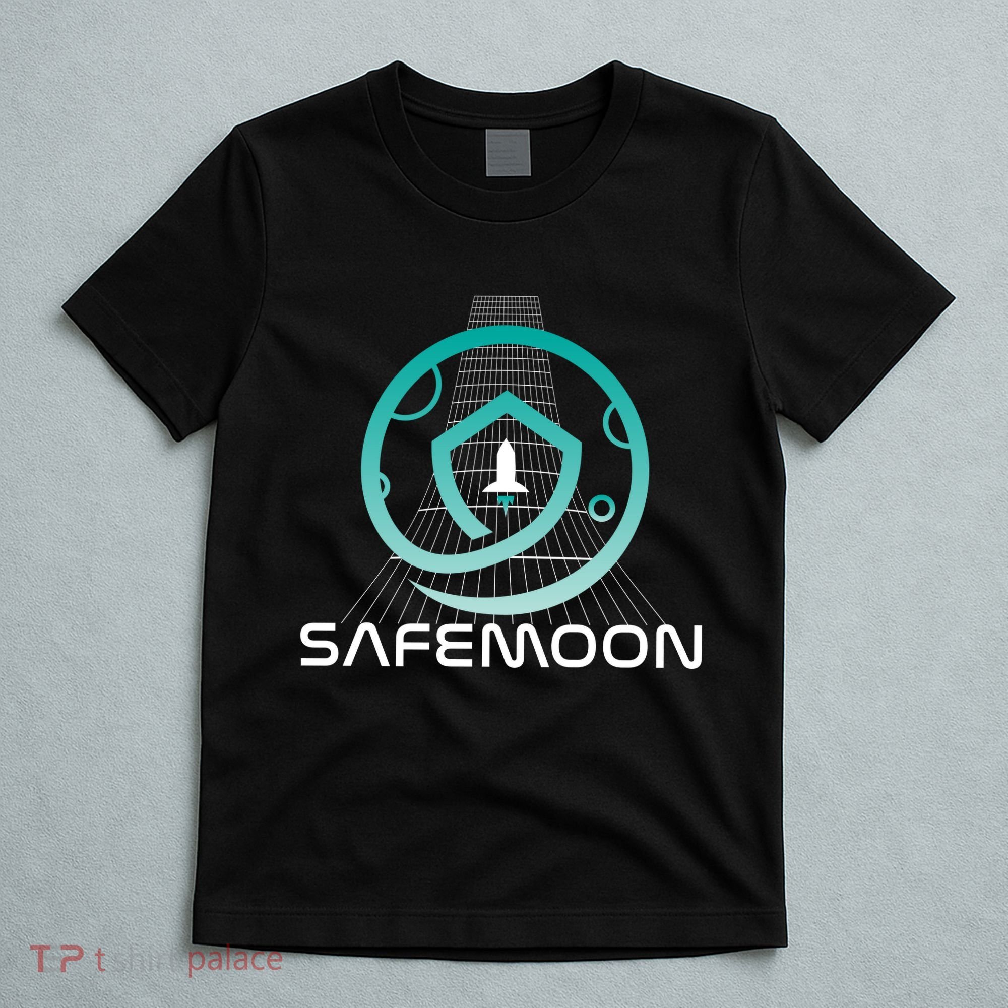Safemoon Cryptocurrency Space Grid T-Shirt