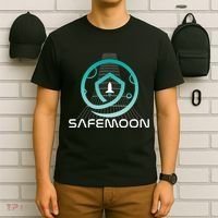 Safemoon Cryptocurrency Space Grid T-Shirt thumb 6