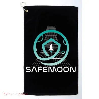Safemoon Cryptocurrency Space Grid Golf Towel