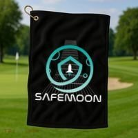 Safemoon Cryptocurrency Space Grid Golf Towel thumb 1