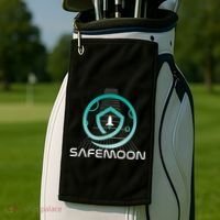 Safemoon Cryptocurrency Space Grid Golf Towel thumb 2