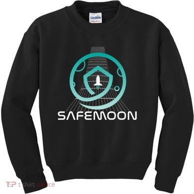 Safemoon Cryptocurrency Space Grid Kids Sweatshirt