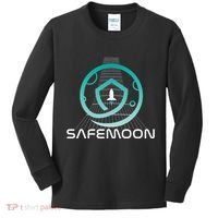 Safemoon Cryptocurrency Space Grid Kids Long Sleeve Shirt thumb 0