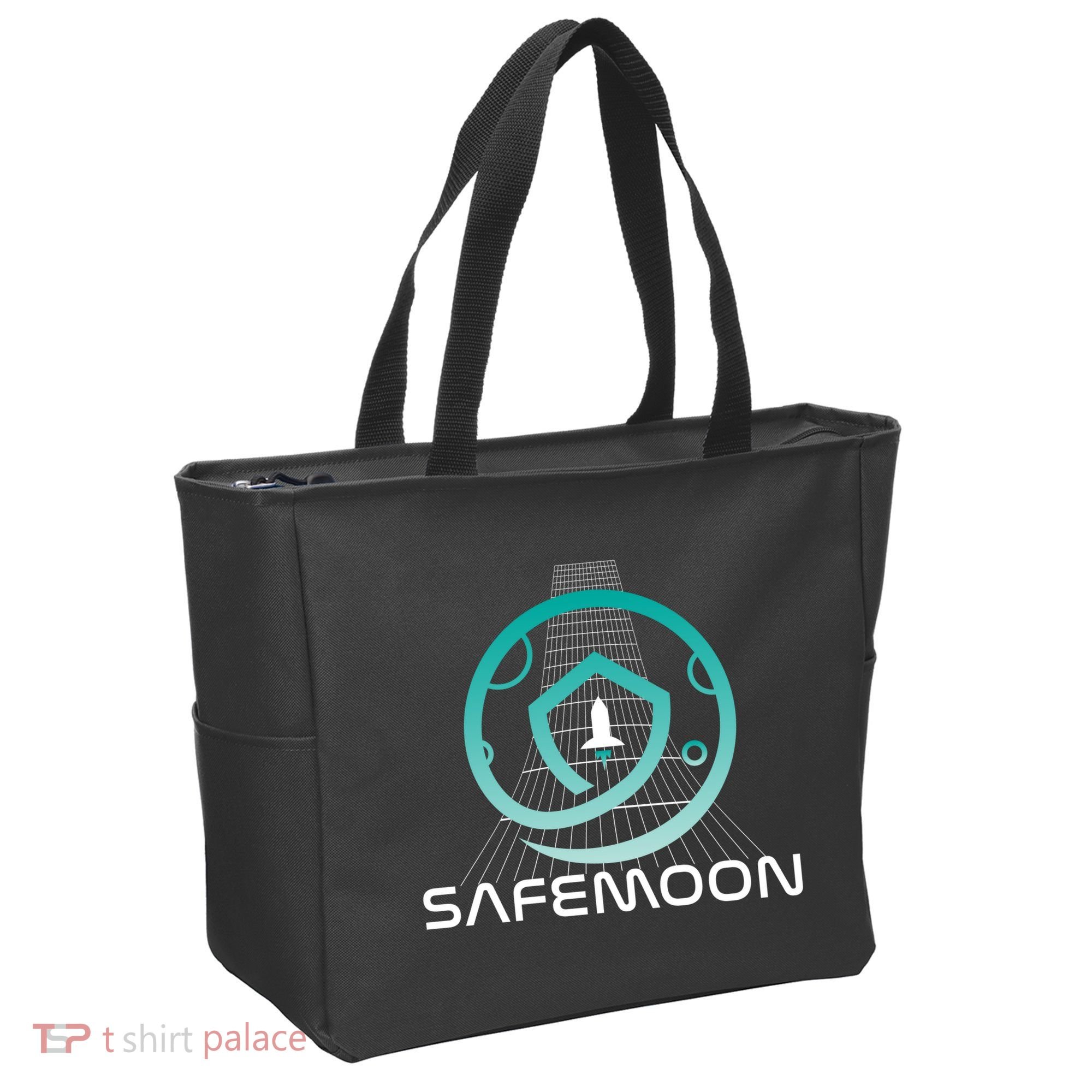 Safemoon Cryptocurrency Space Grid Tote Bag