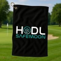 Safemoon HODL Cryptocurrency Logo Golf Towel thumb 1