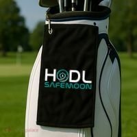 Safemoon HODL Cryptocurrency Logo Golf Towel thumb 2