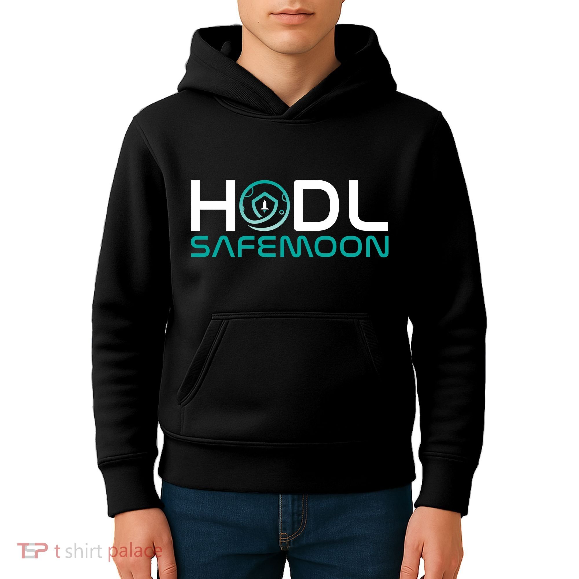 Safemoon HODL Cryptocurrency Logo Kids Hoodie