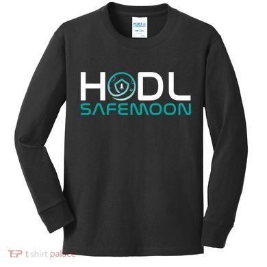 Safemoon HODL Cryptocurrency Logo Kids Long Sleeve Shirt
