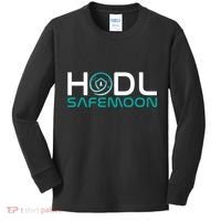 Safemoon HODL Cryptocurrency Logo Kids Long Sleeve Shirt thumb 0
