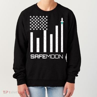 Safemoon To The Moon Crypto Blockchain Flag Women's Sweatshirt