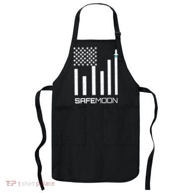 Safemoon To The Moon Crypto Blockchain Flag Apron