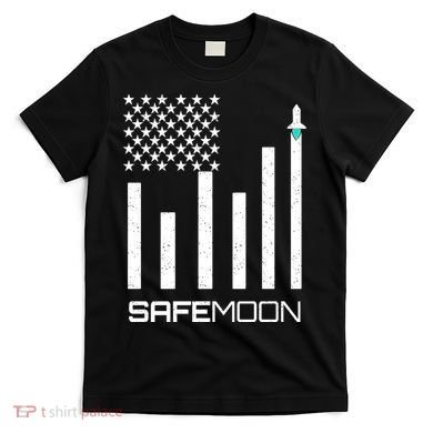 Safemoon To The Moon Crypto Blockchain Flag T-Shirt