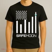 Safemoon To The Moon Crypto Blockchain Flag T-Shirt thumb 3