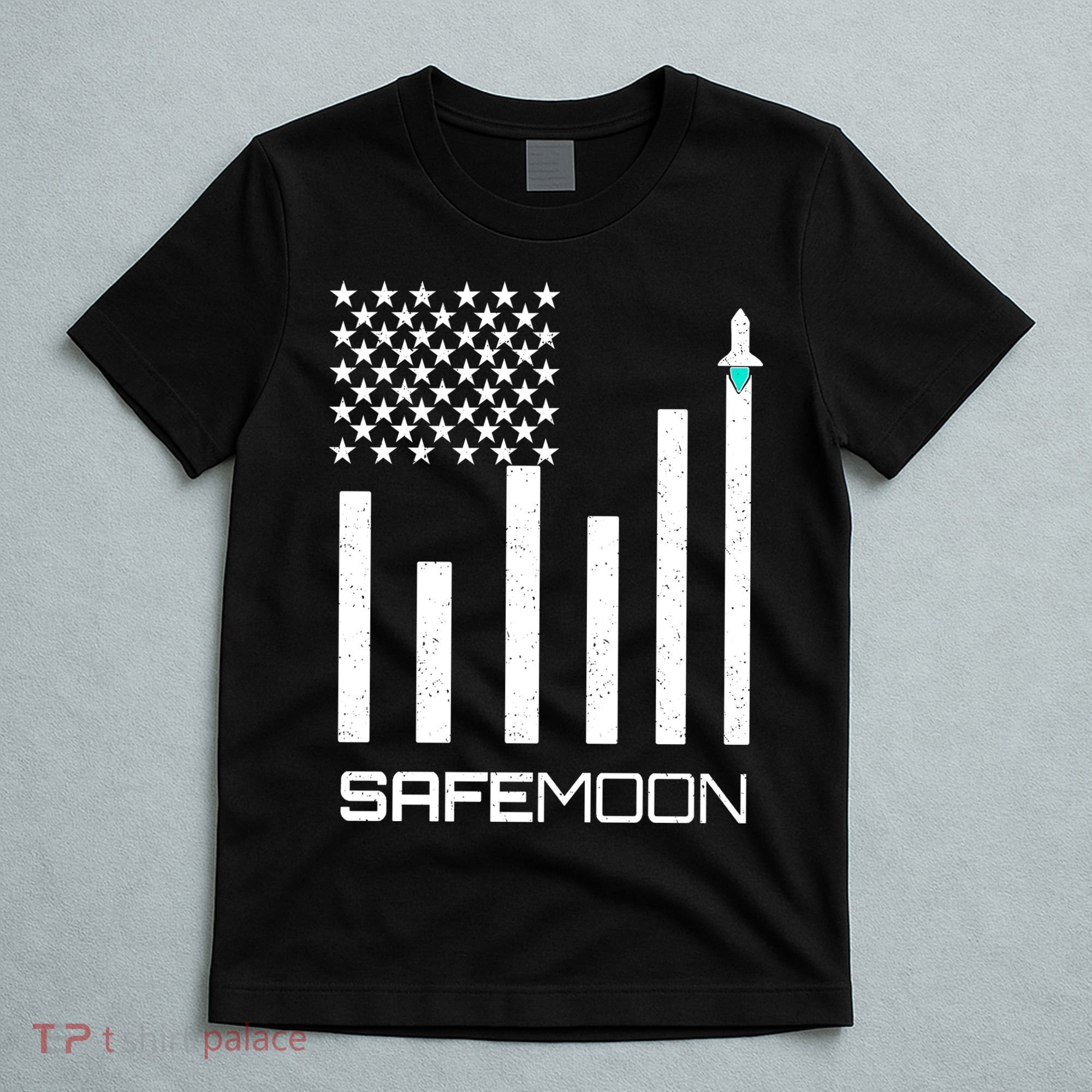 Safemoon To The Moon Crypto Blockchain Flag T-Shirt