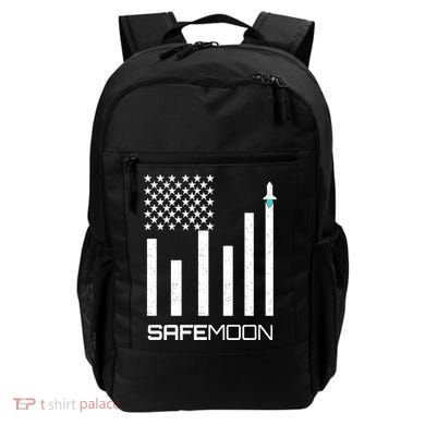 Safemoon To The Moon Crypto Blockchain Flag Backpack