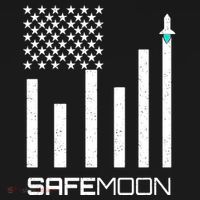Safemoon To The Moon Crypto Blockchain Flag Button thumb 1