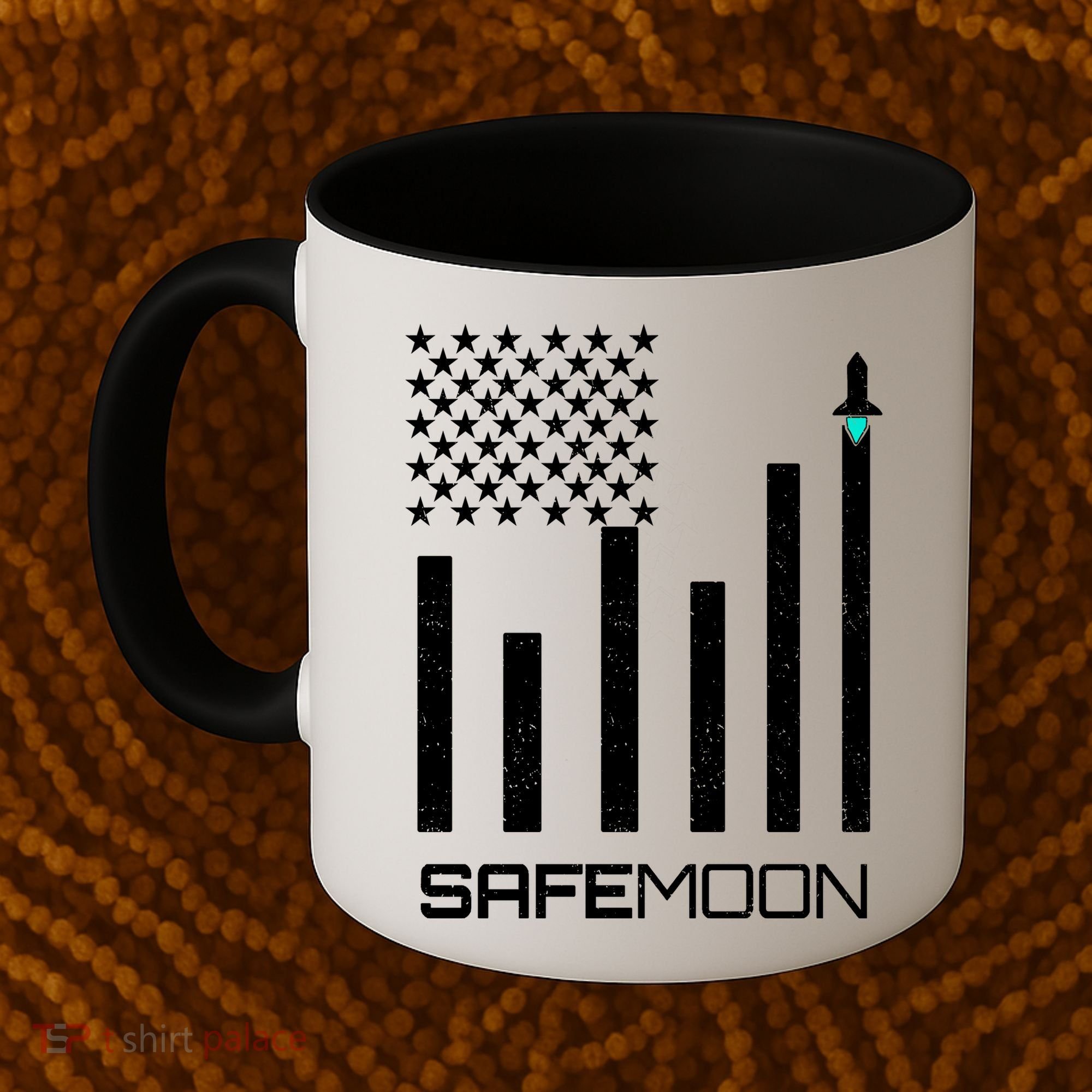 Safemoon To The Moon Crypto Blockchain Flag Coffee Mug