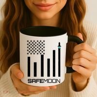 Safemoon To The Moon Crypto Blockchain Flag Coffee Mug thumb 3