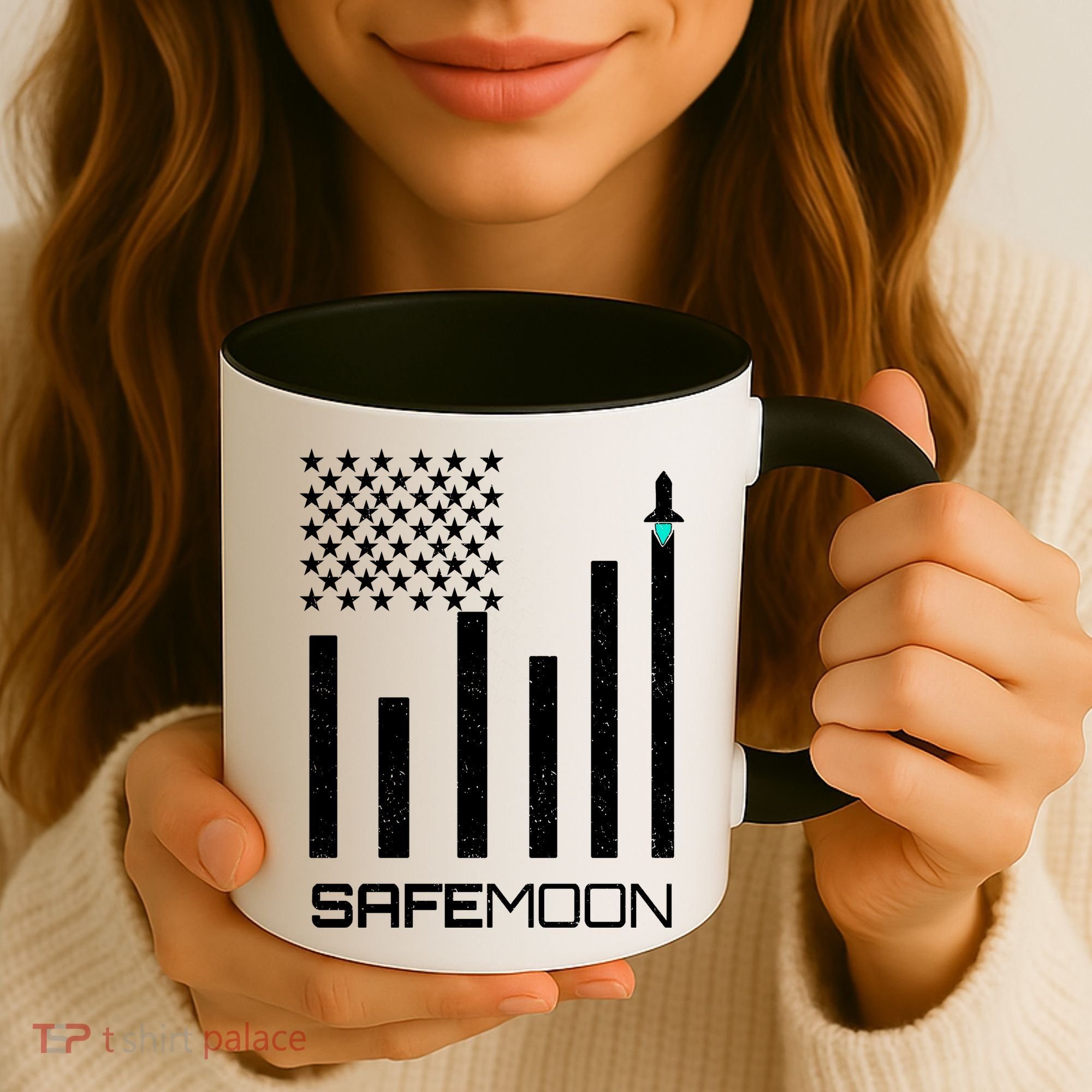 Safemoon To The Moon Crypto Blockchain Flag Coffee Mug