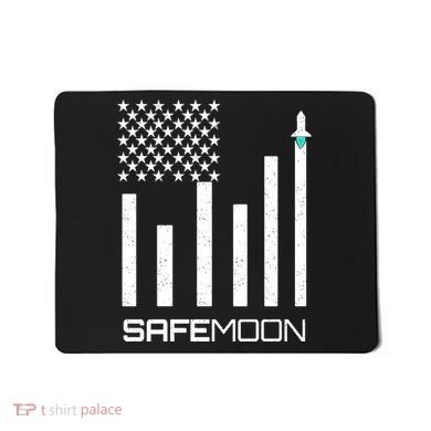 Safemoon To The Moon Crypto Blockchain Flag Mousepad