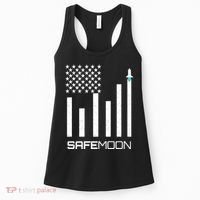 Safemoon To The Moon Crypto Blockchain Flag Women's Tank Top thumb 0