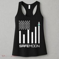 Safemoon To The Moon Crypto Blockchain Flag Women's Tank Top thumb 3