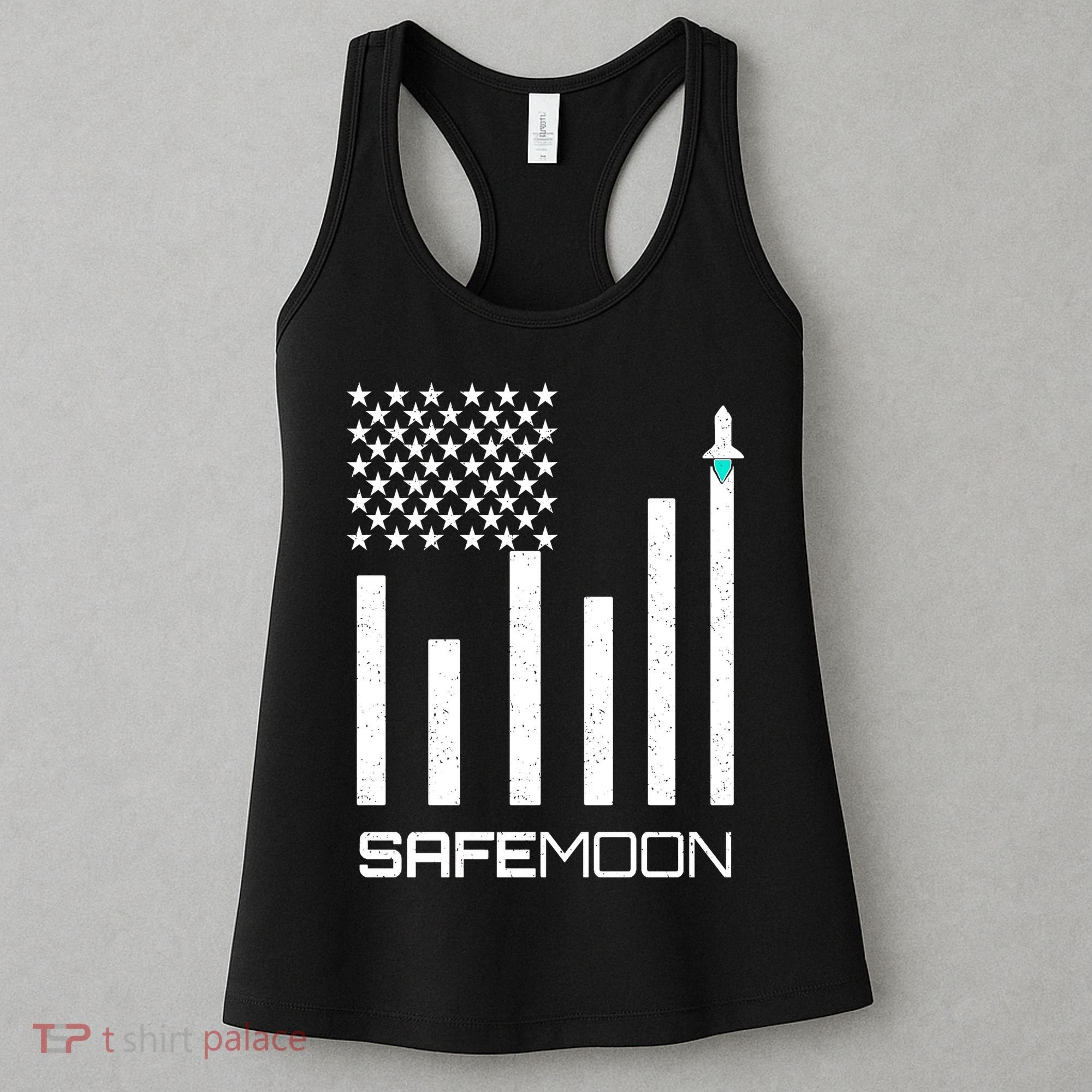 Safemoon To The Moon Crypto Blockchain Flag Women's Tank Top