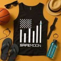 Safemoon To The Moon Crypto Blockchain Flag Tank Top thumb 4