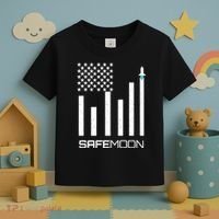 Safemoon To The Moon Crypto Blockchain Flag Toddler T-Shirt thumb 3